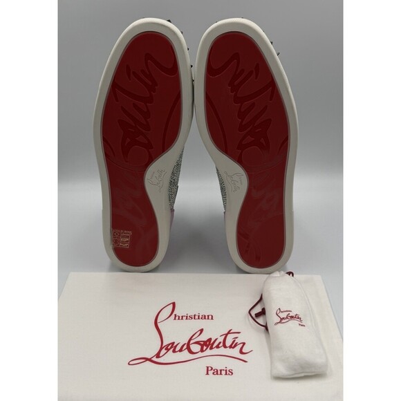 CHRISTIAN LOUBOUTIN Louis Strass Sneakers Pink High Swarovski Size 43 EU, 10 US main image 11